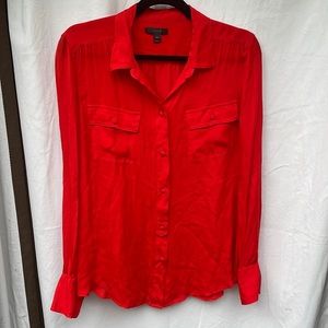 Red long sleeve Jcrew blouse